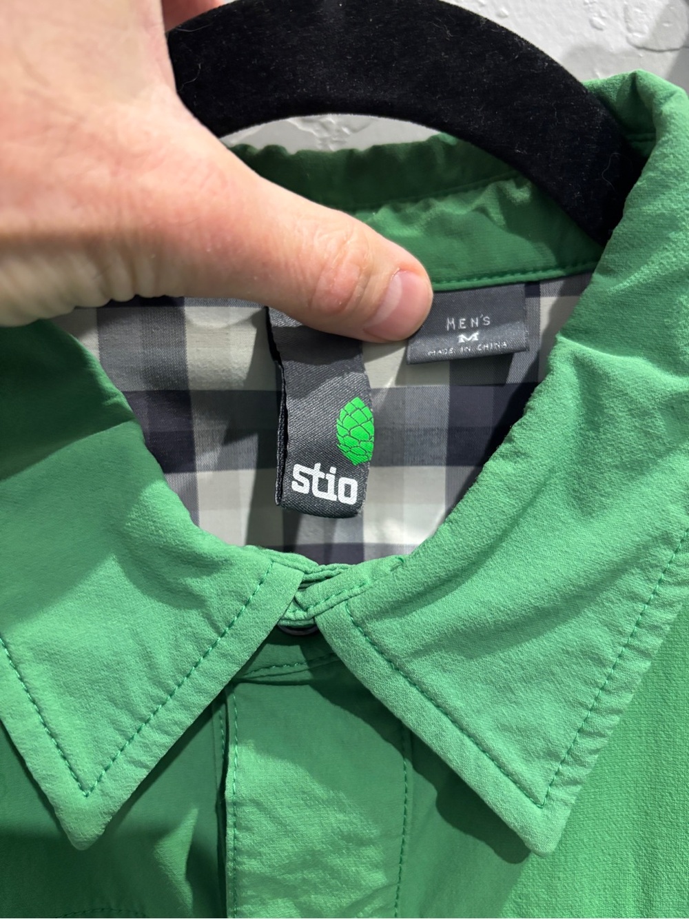 Stio Men's Crester Bright Green Lightweight Soft Shell Shirt Jacket - Picture 7 of 8